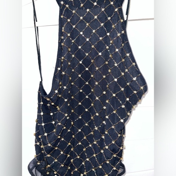 NWT Free People Bling Bling Cha Ching Rhinestones Studded Embellished Bodysuit - Picture 7 of 10